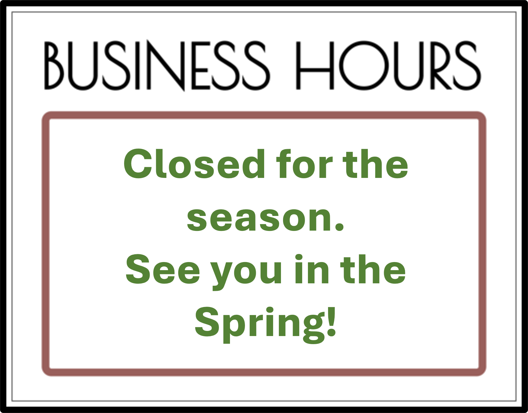 roxbury garden center hours